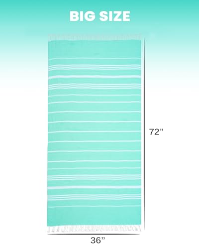 Antfuny 2 Packs Turkish Beach Towels Quick Dry Sand Free Oversized Bath Pool Swim Towel Extra Large XL Big Blanket Adult T...