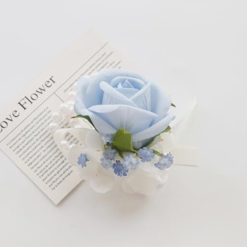 MAFELOE Boutonniere Corsage Set, Artificial Flowers Accessories for Wedding Prom Party Homecoming Celebration Suit Decorat...