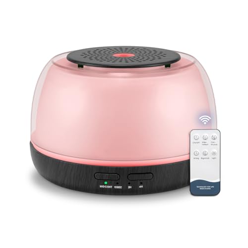 Marchred 300ML Essential Oil Diffuser - 8-Hour Aromatherapy with Remote Control, 7-Color LED Lights, 4 Timer Settings for ...