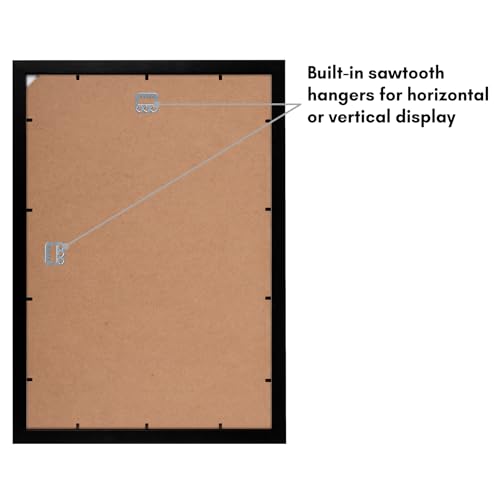 Americanflat 13x19 Picture Frame with Shatter-Resistant Glass - Signature Collection - Gallery-Style Frames Made of Engine...