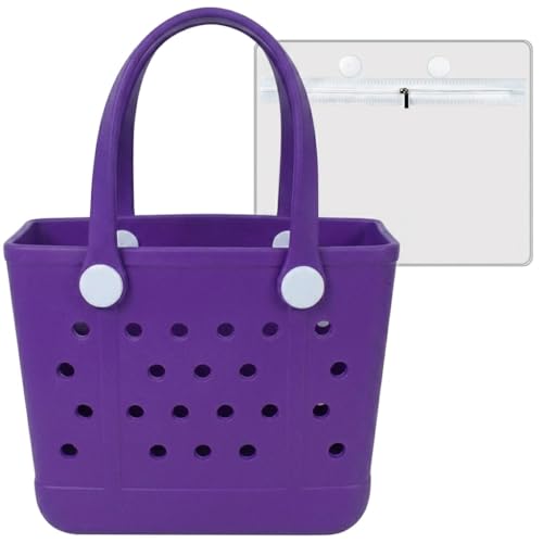 Uwyriwooq Rubber Beach Bag, Original Small Beach Tote Bag for Women, EVA Beach Bag Waterproof Sandproof