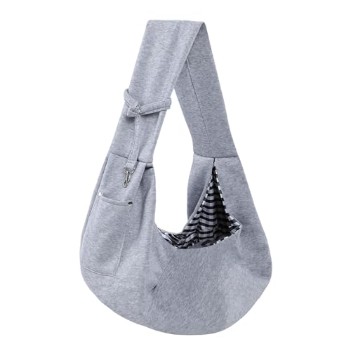 Dog Carrier Sling - Reversible Puppy Carrier Purse with Storage Pocket, Hand-Free Dog Sling Carrier for Carry Small Dogs a...