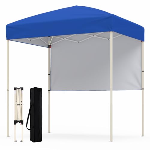 Tangkula 6x4 Ft Pop Up Canopy, UPF 50+ Instant Setup Canopy Tent with Sidewall, 4 Stakes, Portable Outdoor Canopy with Car...