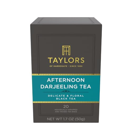 Taylors of Harrogate Afternoon Darjeeling, Black Tea, Individually Wrapped Bags 20 Count (Pack of 6), Delicate, Sweet & Fl...