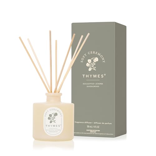 Thymes Petite Oil Reed Diffuser Set – Includes Reeds, Fragrance Oil & Glass Bottle – Luxury Scent Diffusers for Home Decor...