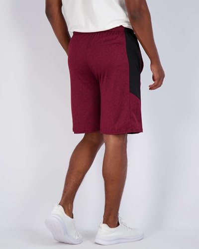 Real Essentials Men’s 5 Pack: 9" Dry-Fit Shorts – Athletic Gym, Workout, Basketball, Running, Casual Lounge Active Pockets