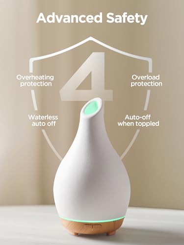 InnoGear Essential Oil Diffuser, 150ml Ceramic Diffuser Handcrafted Stone Aromatherapy Diffusers Ultrasonic Cool Mist Humi...