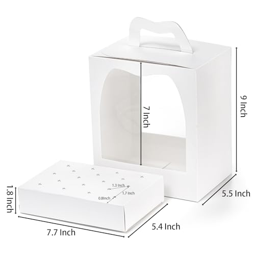 Nicunom 12 Pack Cake Pop Boxes, 18 Holes Cakes Pop Holder Cake Pops Packaging Boxes Gift Cakes Pop Stand Portable Lollipop...