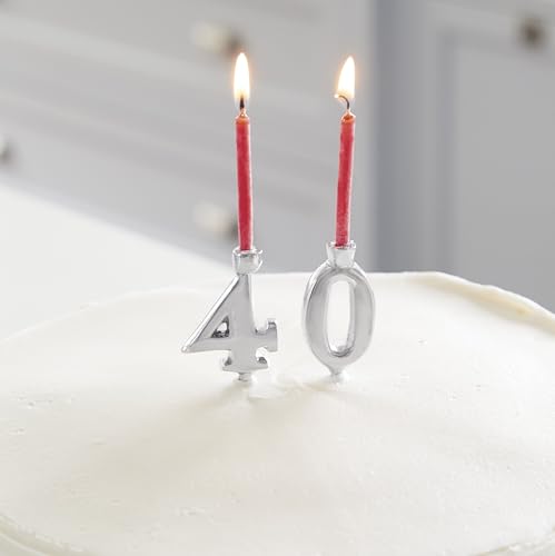Mariposa Number Candle Holder Set | Silver | Brillante | Gifts | Candleholders | Recycled Sandcast Aluminum | Handmade in ...