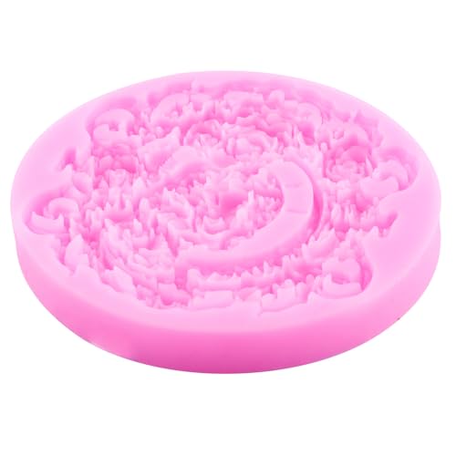 Mujiang Cameo with Picture Frame Silicone Mold Lady Avatar Fondant Molds Goddess Avatar Photo Frame Molds For Cake Decorat...