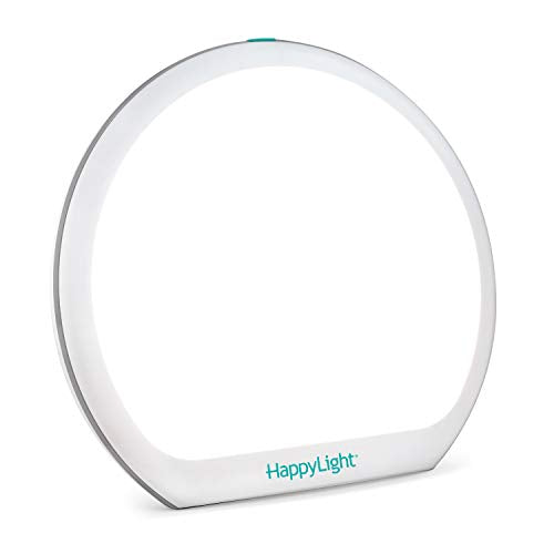 Verilux HappyLight Alba - New Round UV-Free LED Therapy Lamp, Bright White Light with 10,000 Lux, Adjustable Brightness, C...