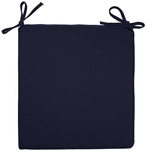 Sigmat Outdoor Seat Cushion Cover Water Repellent Square Chair Cushion Cover-Only Cover Navy 18"x18"x2"(2 covers)