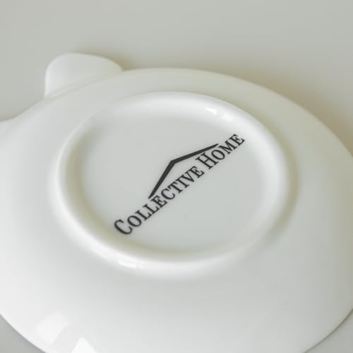COLLECTIVE HOME Custom Initial Ceramic Jewelry Tray with Bow - Ring Holder & Earring Dish | Christmas Gift Idea for Women,...