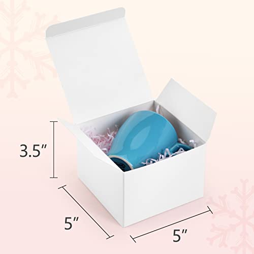 ValBox 5x5x3.5 White Gift Boxes, 20 PCS Gift Boxes with Lids for Presents, Small Bridesmaid Box for Gifts, Wedding, Crafti...