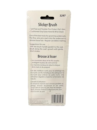 Miracle Care Slicker Brush for Cats, Pet Hair Brush for Shedding, Removes Loose Undercoat, Ergonomic Handle, Smaller Head ...