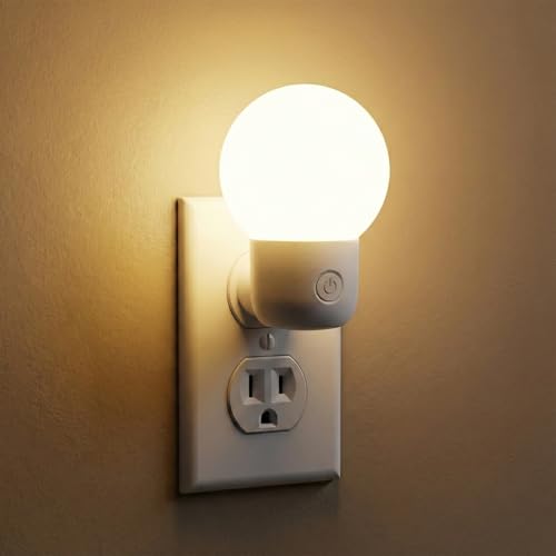 LED Night Lights Plug into Wall, Warm White/Cool White Adjustable，Tool Free Setup Plug in Night Light，1W Bright Nightlight...