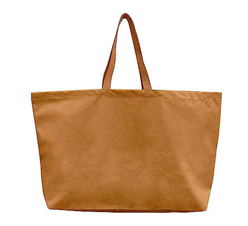 LLYLIU Large Canvas Tote Bag-Extra Big Shopping Beach Totes Bags Reusable Largest Grocery Plain Solid Bag 28"x8"x16"
