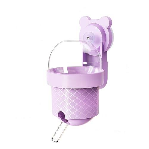 Vacuum-Sealed Leak-Proof Whisper-Quiet Hamster Water Bottle 3.72oz, Wall-Mounted & Free-Standing for Glass Tanks & Wire Ca...