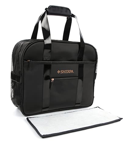 Sherpa Tote Around Town Travel Pet Carrier with Stay Clean Technology - Black, Medium