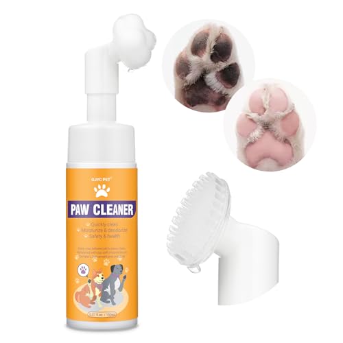GJYC PET Paw Cleaner for Dogs and Cats,Magic Foam - Clean Paws No-Rinse Foaming Cleanser-Dry Shampoo, Foot Cleaner Brush -...