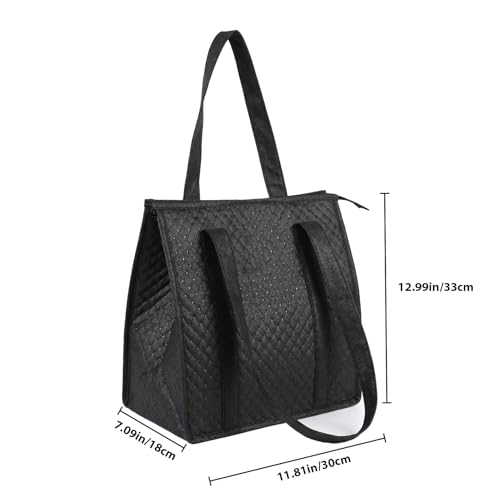 GZGTUU 4 Pack Leakproof Insulated Grocery Bags, Reusable Thermal Tote with Zipper Top, Foldable Cooler Bags Insulated for ...