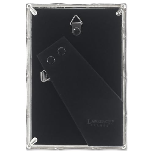 Lawrence 710146 Silver Metal Bamboo 4x6 Picture Frame