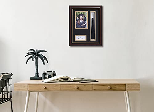 ELSKER&HOME 8.5 x 11 Graduation Frame with Tassel Holder for 4x6 Photo| 8.5x11 Shadow Box Picture Frame, Graduation Mahoga...