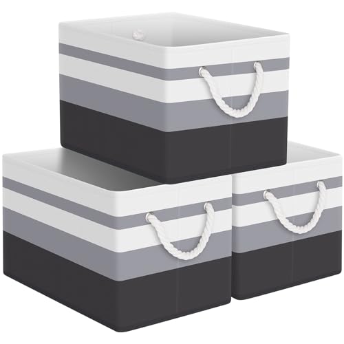 StorageTastic Storage Bin,Collapsible Storage Basket For Organizing,Large Storage Boxes With Rope Handles,Storage Containe...