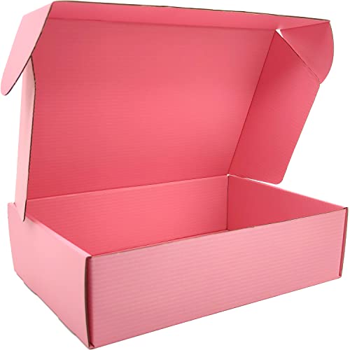 Lmuze Pink Shipping Boxes for Small Business Pack of 20-12x9x4 inches Cardboard Corrugated Mailer Boxes for Shipping Packa...