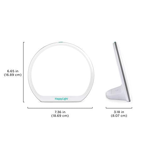 Verilux HappyLight Alba - New Round UV-Free LED Therapy Lamp, Bright White Light with 10,000 Lux, Adjustable Brightness, C...