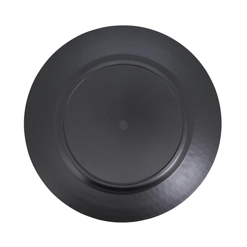 SARO LIFESTYLE Decorative Tile Edged Charger Plate (Set of 4), 13", Navy Blue