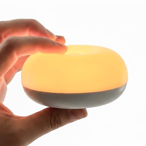 Geecent Baby Night Light, 0 Blue-Light Nursery Egg Light for Breastfeeding, Flip Design, Soft BPA Free, 3 Colors & Dimmin...