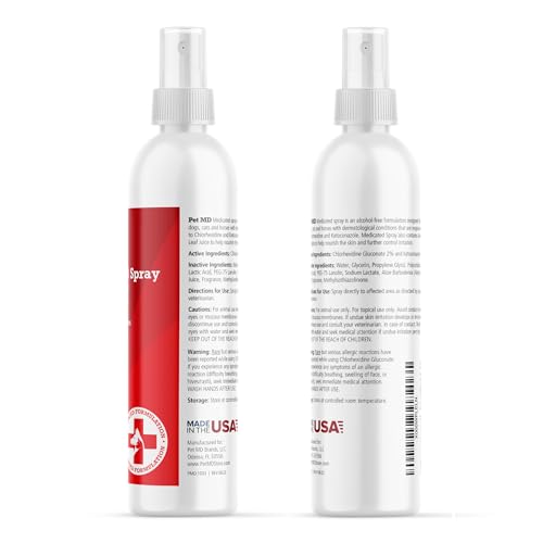 Pet MD Topical Spray for Dogs, Cats, and Horses with Essential Fatty Acids, Aloe and Vitamin E - 8 oz