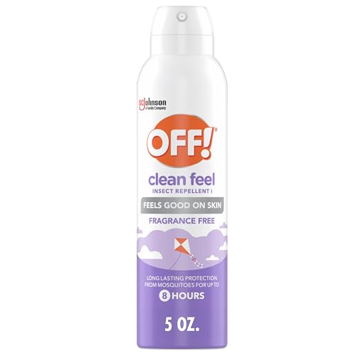OFF! Clean Feel Insect Repellent Aerosol with 20% Picaridin, Bug Spray with Long Lasting Protection from Mosquitoes, Feels...