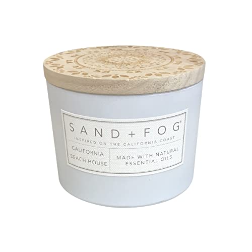 Sand + Fog Scented Candle - California Beach House – Additional Scents and Sizes – 100% Cotton Lead-Free Wick - Luxury Air...