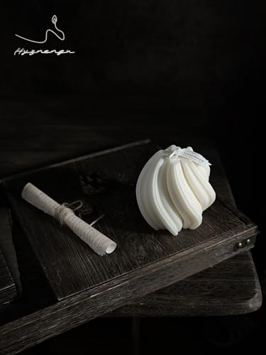 Large Handmade Swirl Soy Candle - Elegant Spiral Design Scented Pillar Candle, Perfect Housewarming & Wedding Gift Idea fo...