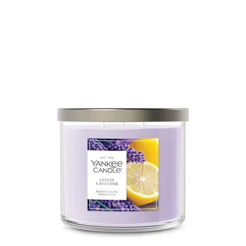 Yankee Candle Lemon Lavender Scented Candle, 14.5oz 3-Wick Candle Jar, Up to 40 Hours Burn Time, Giftable