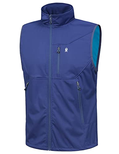Little Donkey Andy Men's Lightweight Softshell Vest Windproof Sleeveless Jacket for Travel Hiking Running Golf