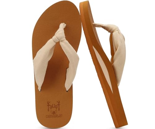 KuaiLu Flip Flops for Women with Arch Support Yoga Mat Comfortable Summer Beach Walking Thong Cushion Sandals Slip On Indo...