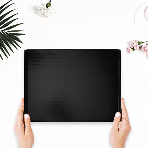 Hoikwo Medium Shipping Boxes for Mailing Shipping Packaging, Corrugated Cardboard Boxes for Packaging Small Business, (Bla...
