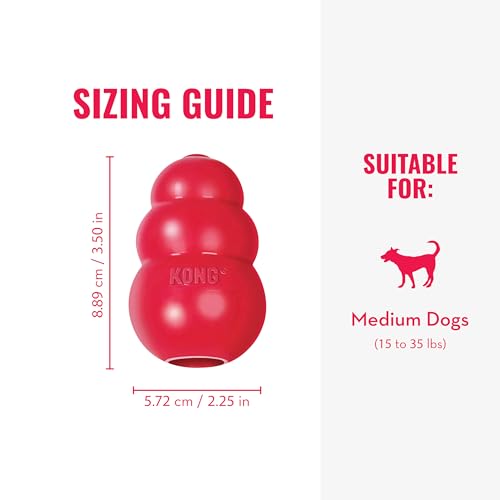 KONG Classic Stuffable Dog Toy - Fetch & Chew Toy for Dogs - Treat-Filling Capabilities & Erratic Bounce for Extended Play...