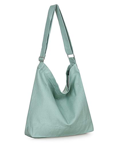 Covelin Women's Retro Large Size Canvas Shoulder Bag Hobo Crossbody Handbag Casual Tote