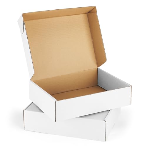 Eupako 12x9x3" White Shipping Boxes Corrugated Box Mailers 20 Pack Cardboard Shipping Boxes for Small Business, Mailing