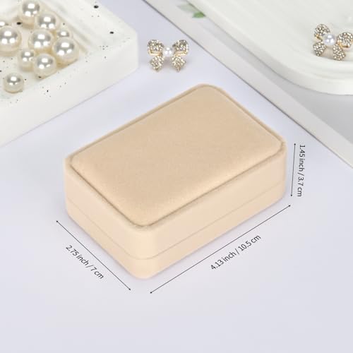 KUKUVR 6 Pieces Classic Velvet Necklace Pendant Box for Jewelry Gift, Small Jewellry Storage Display Case for Wedding Enga...