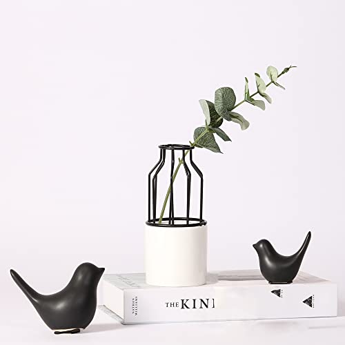 FANTESTICRYAN Small Animal Statues Home Decor Modern Style Black Decorative Ornaments for Living Room, Bedroom, Office Des...