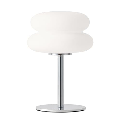 LSTVZSNRX White Mushroom Lamp, Mid Century Modern Lamp for Nightstand, Dimmable Retro Egg Tart Bedside Lamps, Home Decor A...