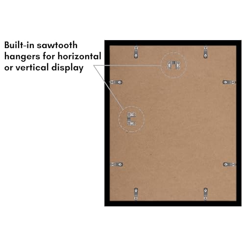Americanflat 13x16 Picture Frame with Polished Plexiglass - Set of 2 - Use as 10x13 Frame with Mat or Display 13x16 Photo ...