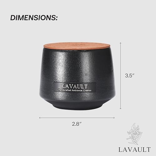 Lavault Stone Jar Candles - Long-Lasting Burn Time - Made from Natural Soy Wax and Essential Oils - Paraffin-Free - Ideal ...