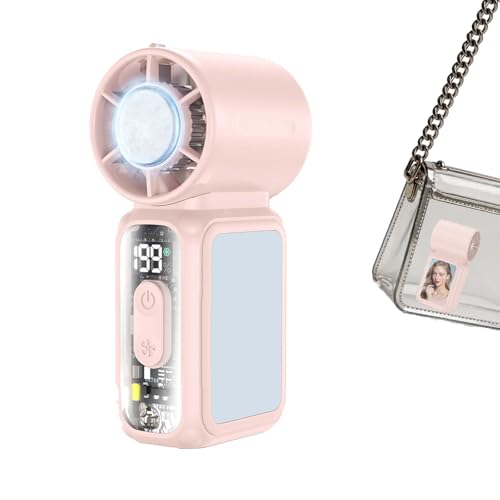 W & O Portable Handheld Fan with Semiconductor Cooling,Speed (1-199) Personal Turbo Mini Fan 4300mAh Rechargeable,Powerful...