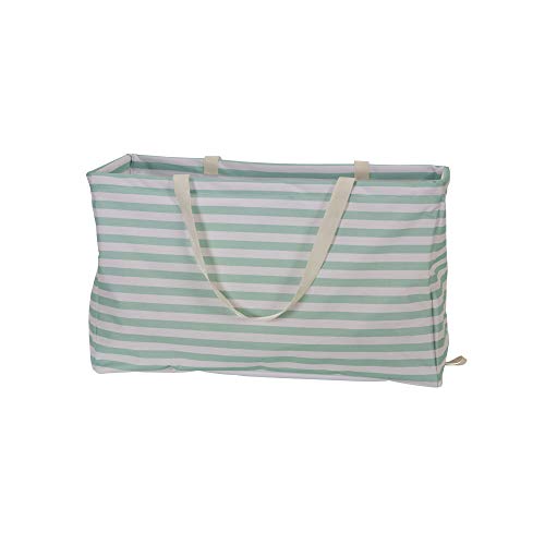Household Essentials Teal Striped Krush Container All-Purpose Utility Tote